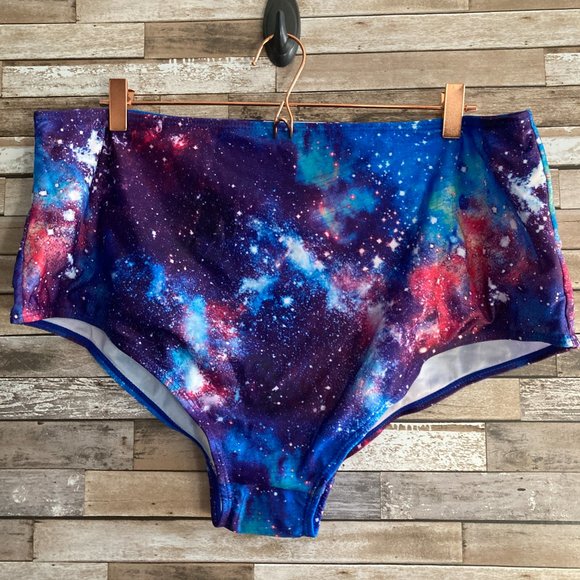 Galaxy Print High Waisted Bikini Size 22 - Picture 7 of 9